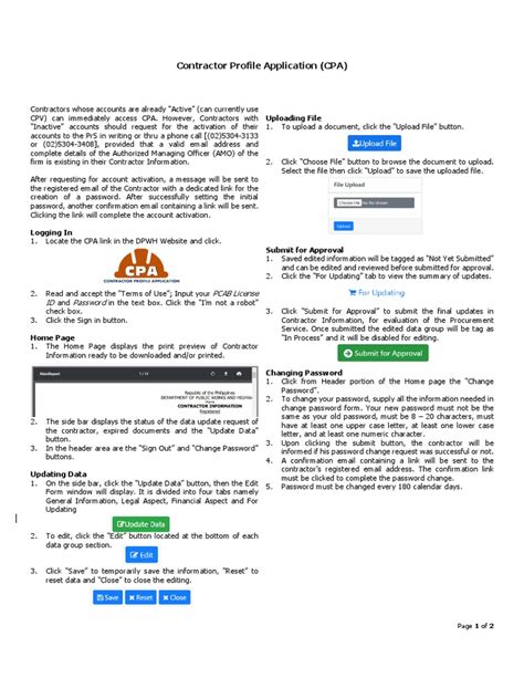 Contractor Profile Application Procedure .